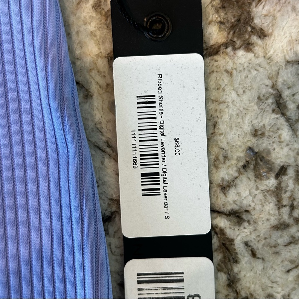 NWT carbon38 Ribbed Shortie Digital Lavender‎ purple women’s size small shorts - Picture 5 of 10